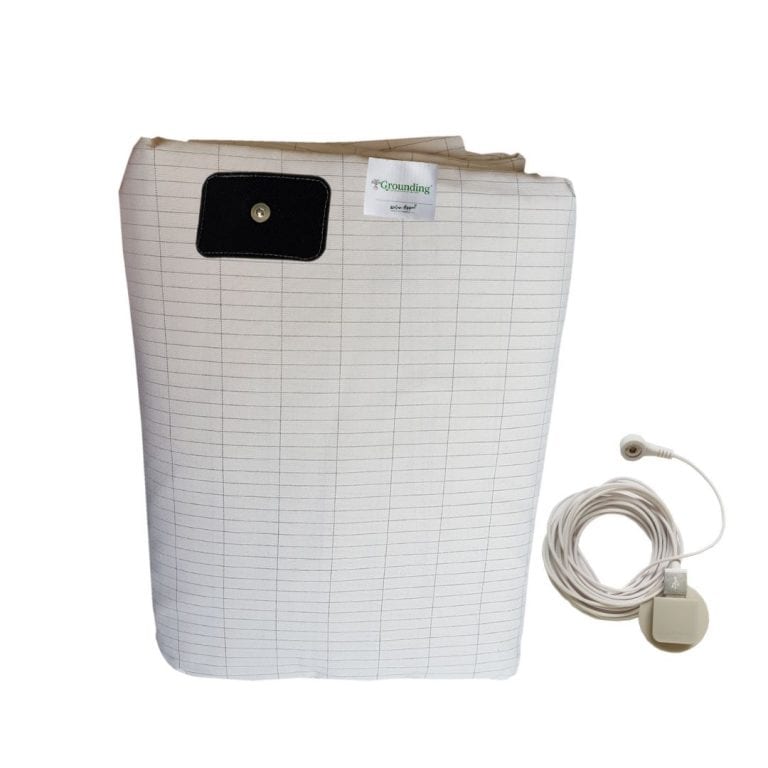 Queen size beige grounding and earthing sheet.