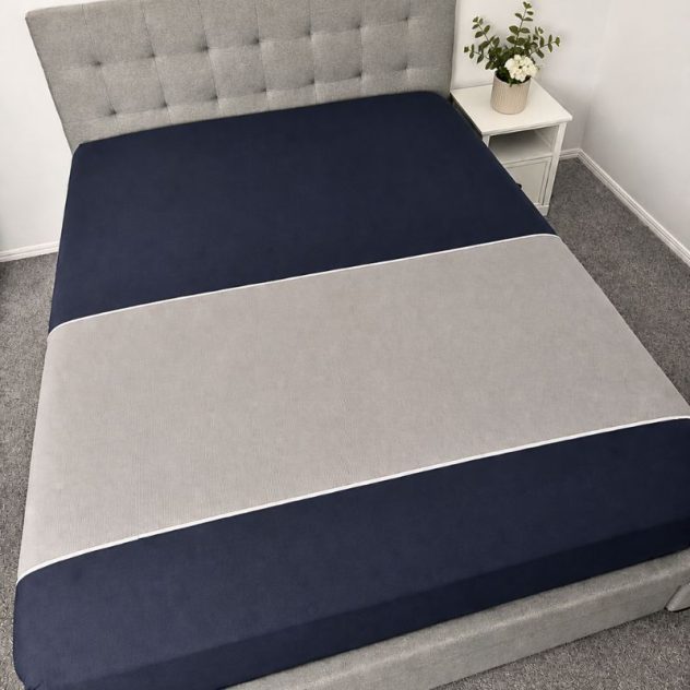 Grounding sheet covering bed for full body contact while sleeping