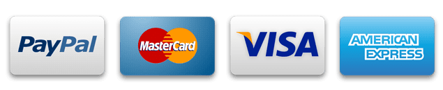 Paypal, mastercard, visa and american express.