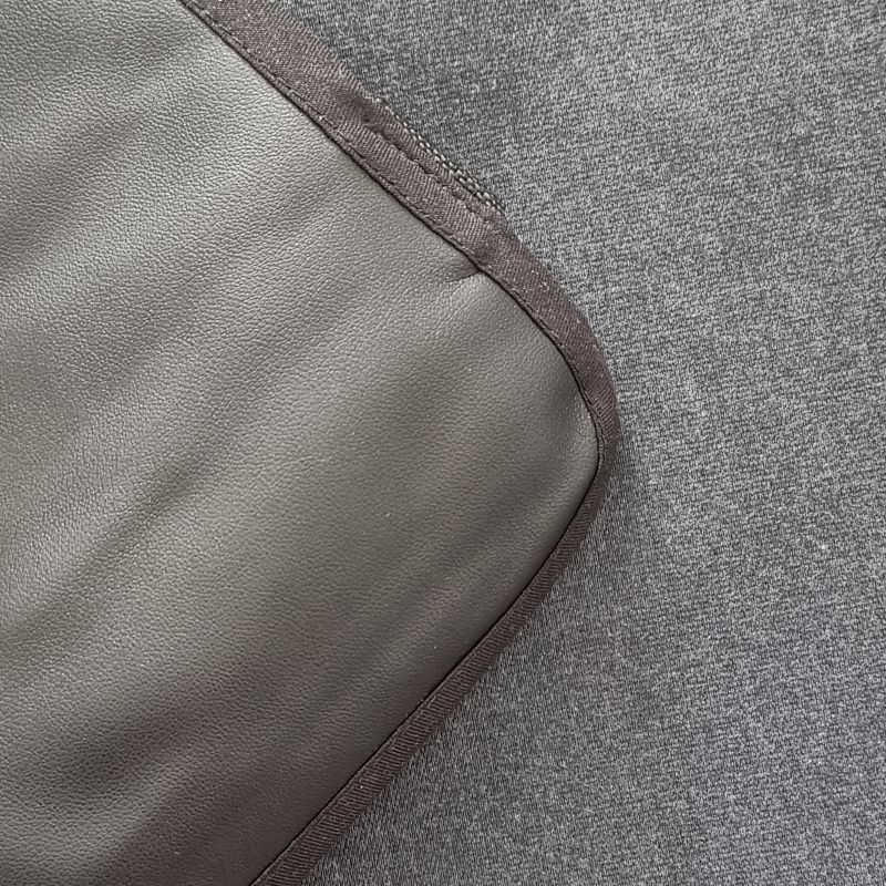 Close up of grounding bed mat.