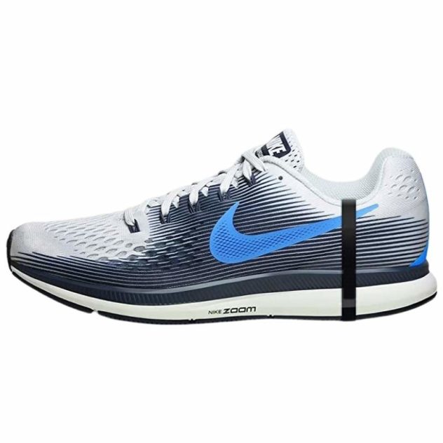 Earthing grounding shoe strap on side of shoe.