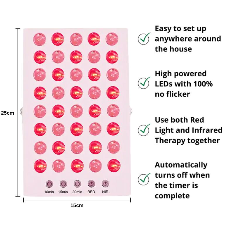 High-power red light therapy and infrared therapy LED panel delivering targeted treatment for skin health and muscle support. High-power red light therapy and infrared therapy LED panel delivering targeted treatment for skin health and muscle support.