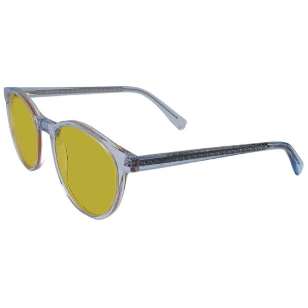 Blue light glasses, crystal blue yellow lens.