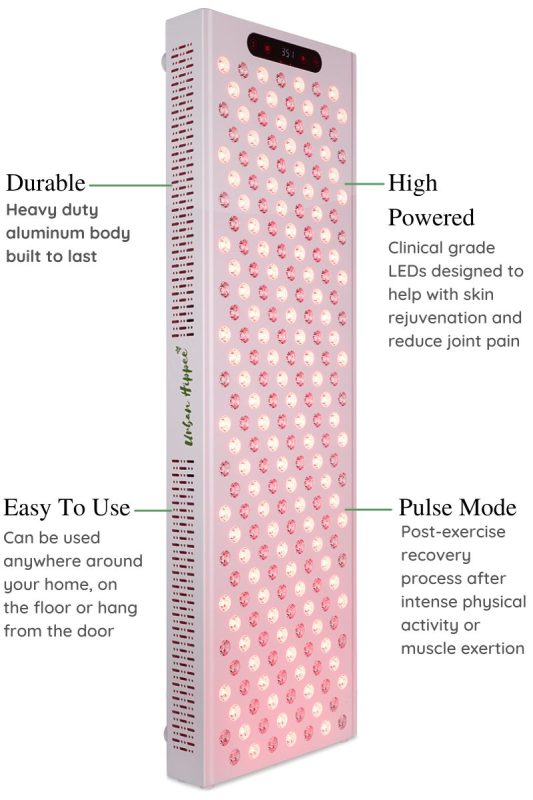 Red light therapy and infrared panel benefits.