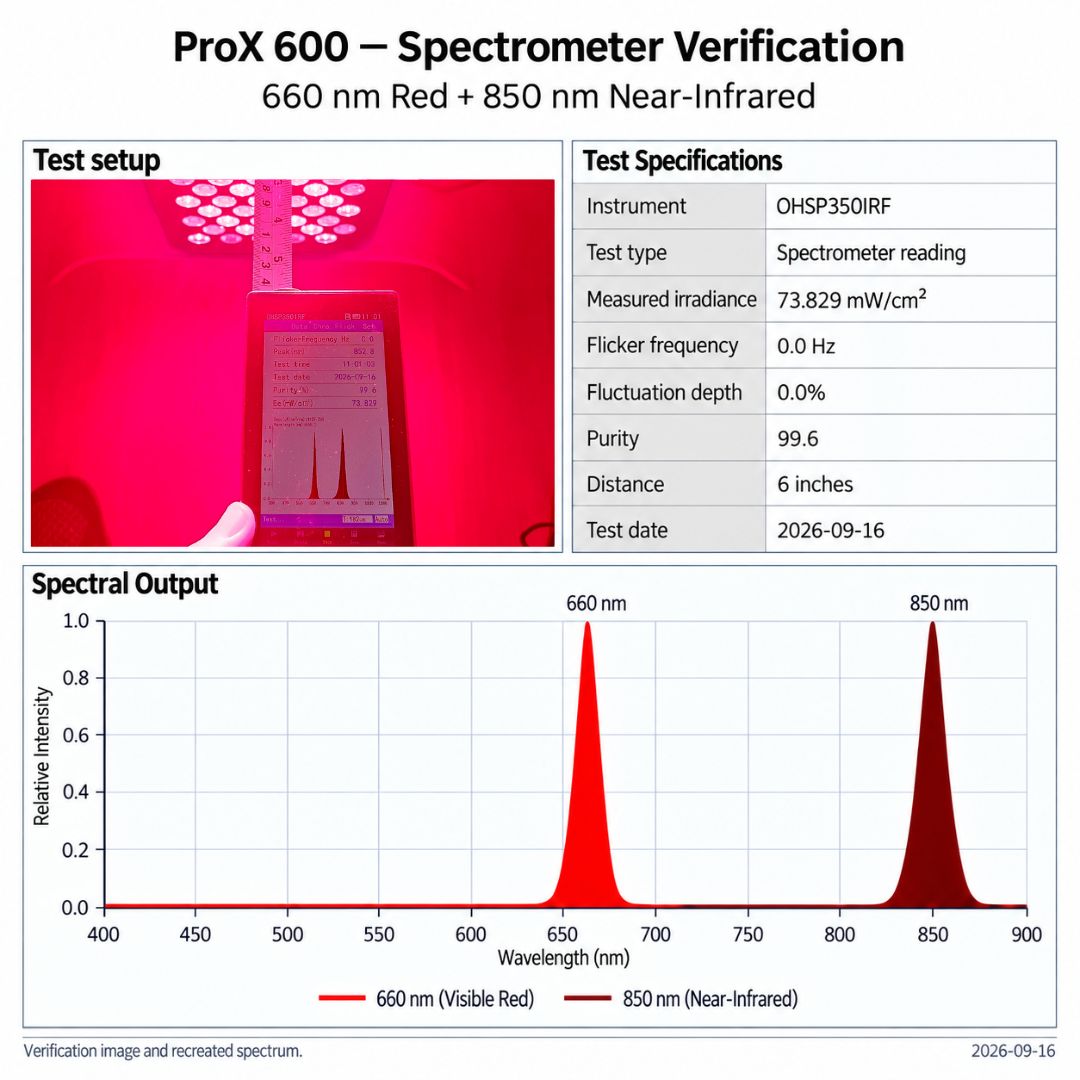 ProX 600 spectrometer verification test report